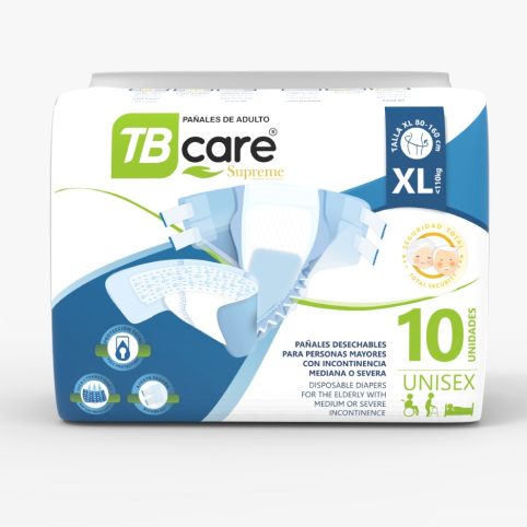 Pañal para adulto TB Care Supreme  XL 10
