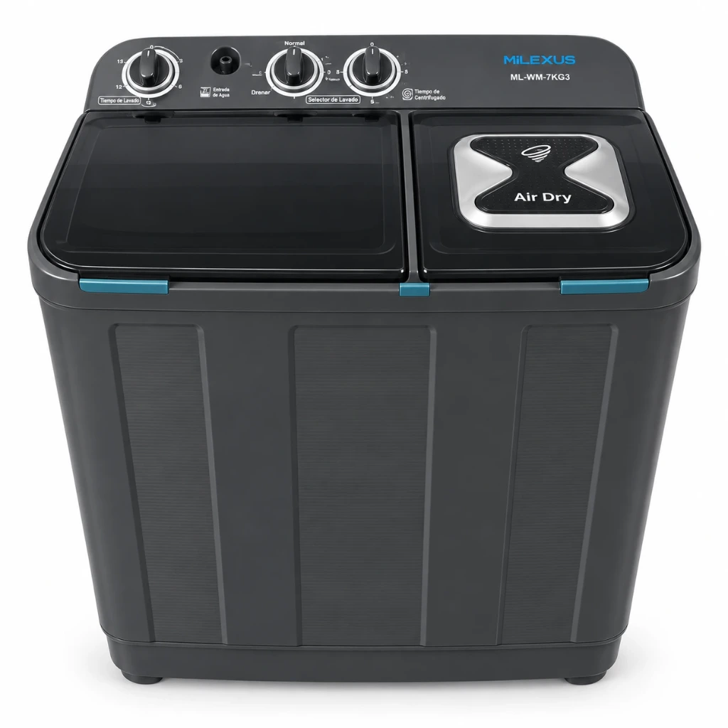 Lavadora Semiautomática MILEXUS 7 kg con Air Dry – ML-WM-7KG3