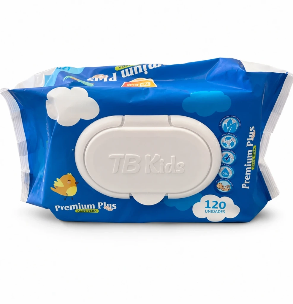 Toallitas Húmedas TB Kids Premium Plus con Aloe Vera – 120 unidades