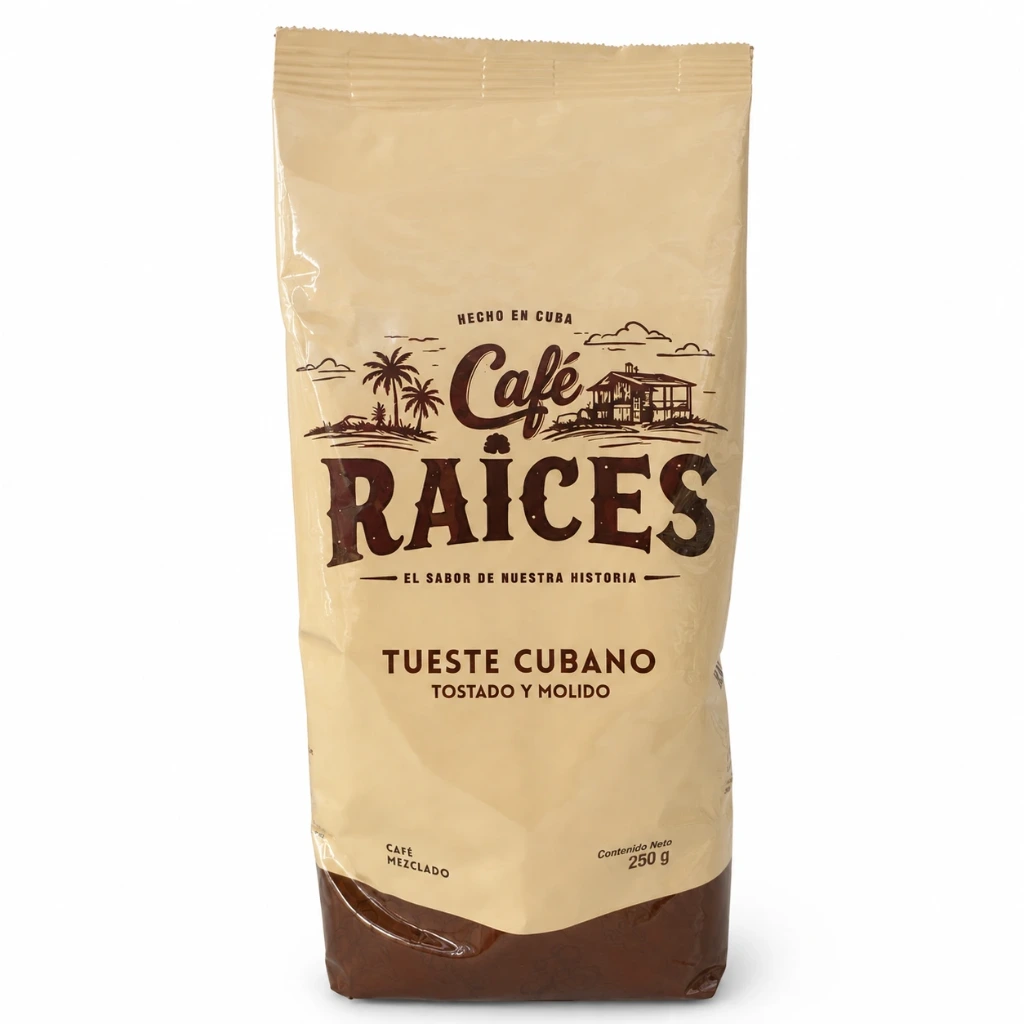 Café Raíces Tueste Cubano Tostado y Molido – 250 g