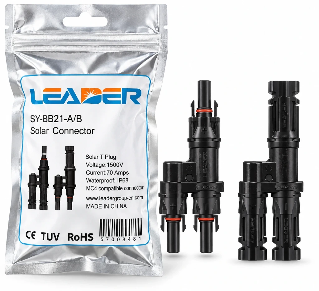 Conectores Solares Tipo Y Leader MC4 1500V 70A