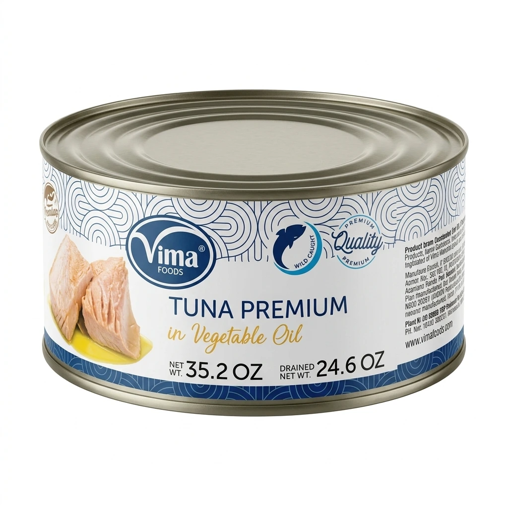 Atún Premium Vima Foods en Aceite Vegetal – 35.2 oz