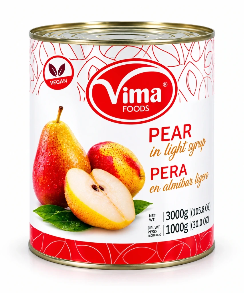 Peras en Almíbar Ligero Vima 3 kg