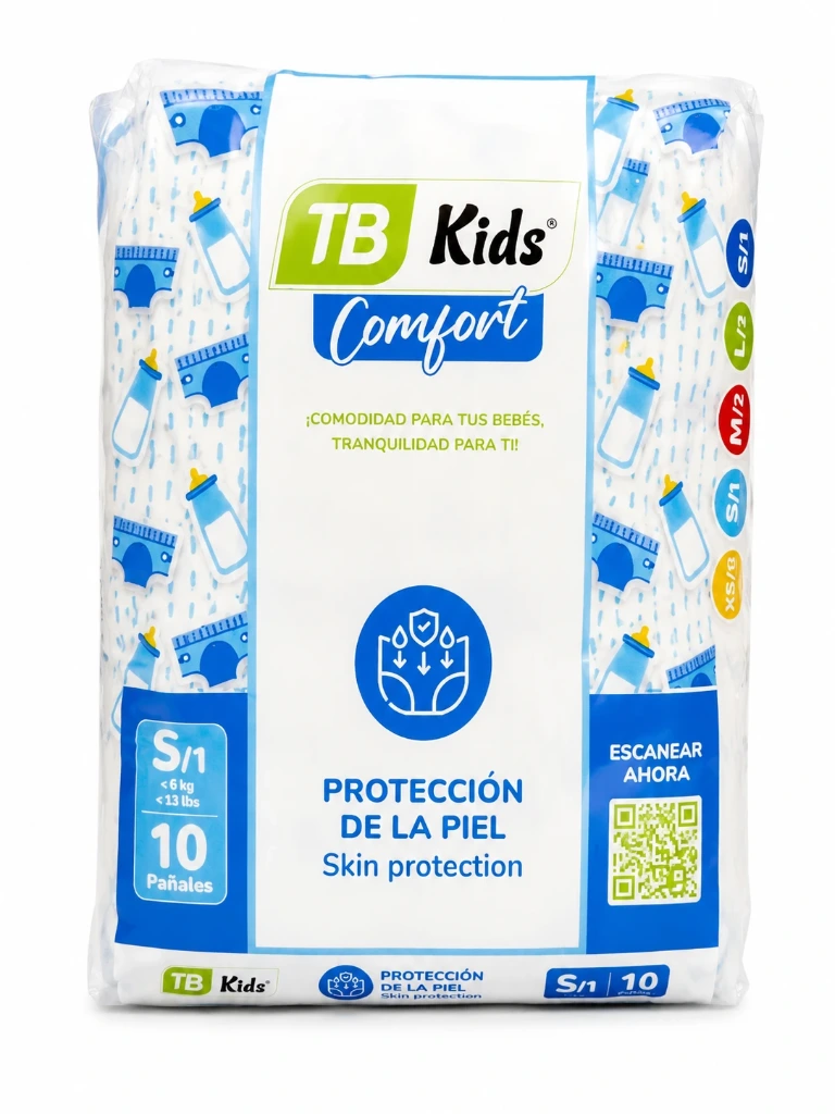 Pañal Desechable TB Kids Comfort - Etapa 1 (S10)
