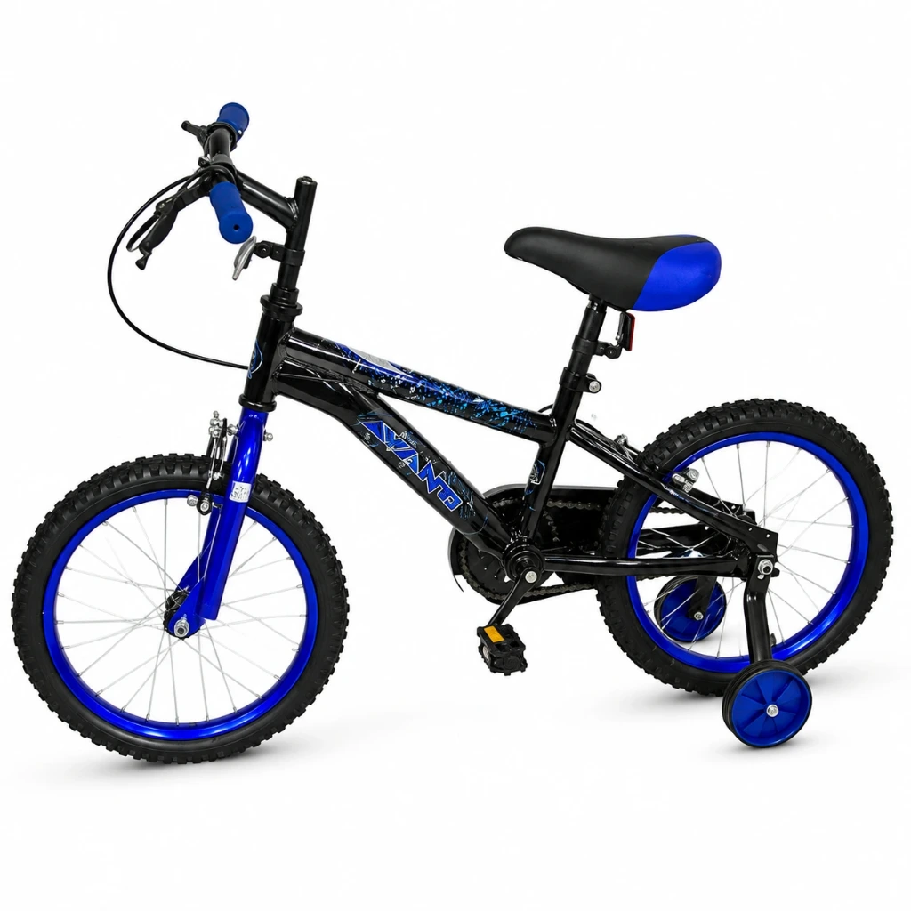 Bicicleta Infantil BMX Azul y Negra 16''