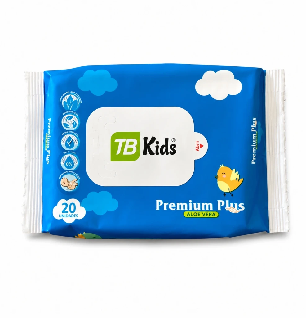 Toallitas Húmedas TB Kids Premium Plus con Aloe Vera – 20 unidades