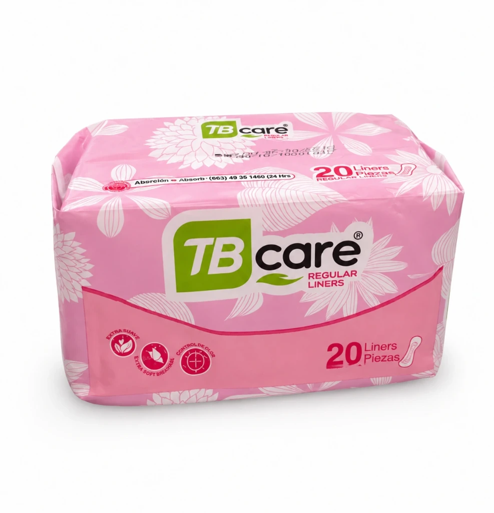 Protectores Diarios TB Care Regular Liners – 20 unidades