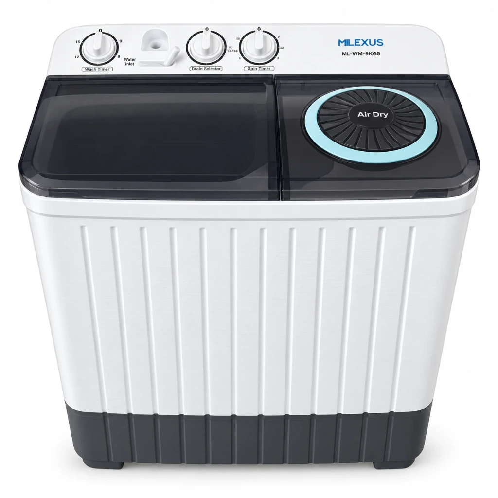 Lavadora Semiautomática MILEXUS 9 kg con Air Dry – ML-WM-9KG5