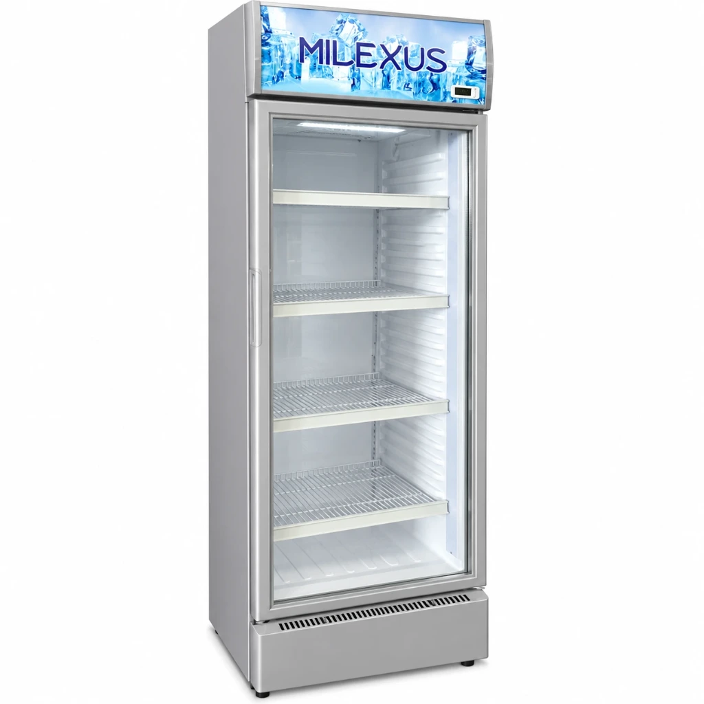 Exhibidor Refrigerado Vertical MILEXUS de 1 Puerta de Vidrio