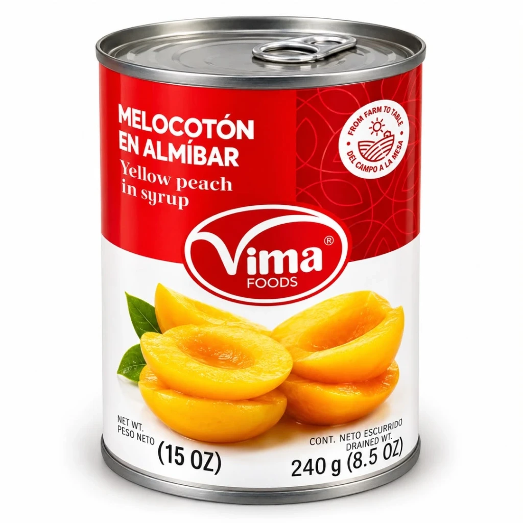 Melocotón en almíbar Vima Foods