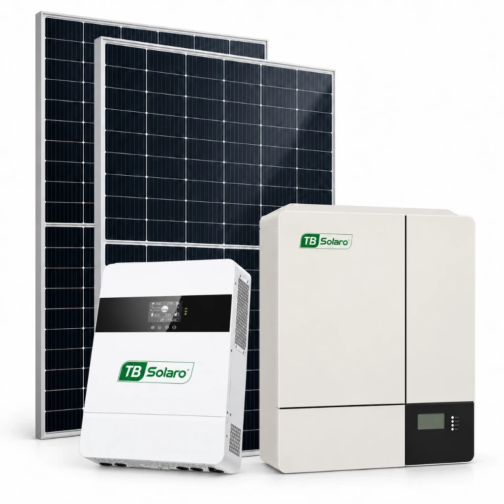 Kit fotovoltaico Básico — Inversor 4 kW + Batería 5 kWh + Paneles de 620 W (2)