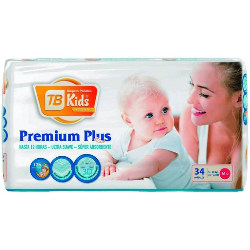 Pañal Bebé TB KIDS Premium Plus  M34