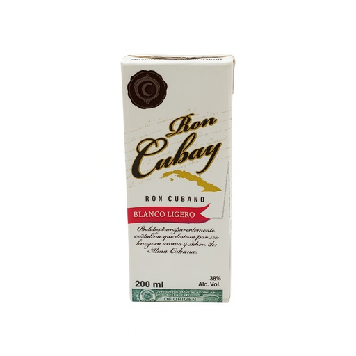 Ron Cubay 200ml (Ron Cubano Blanco Ligero)