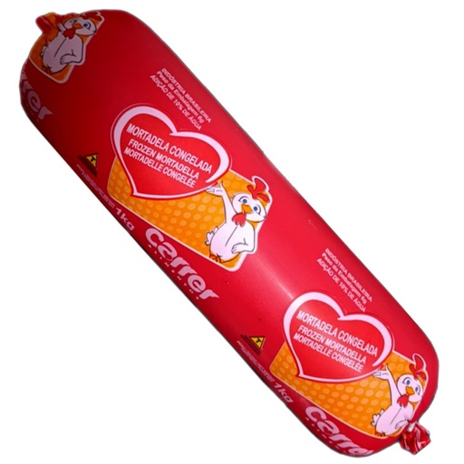 Mortadela congelada de pollo Carrer (1 kg / 2.2 lb)